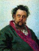 Ilya Repin Composer Modest Mussorgsky painting